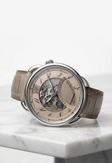 Arceau le Temps Suspendu 42mm Watch with Beige Matte Alligator Single Tour Strap