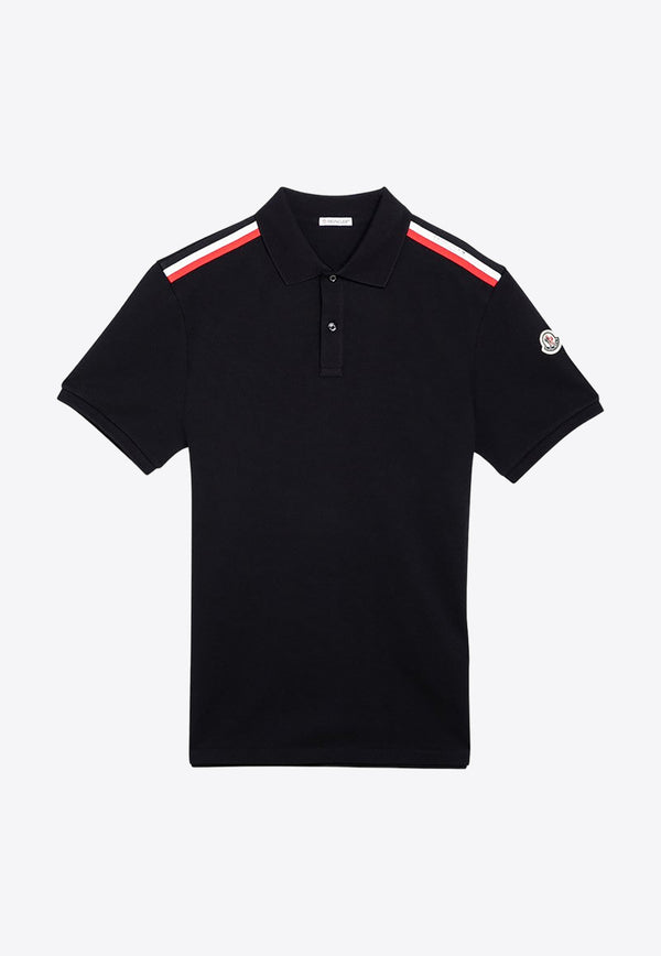 Moncler Logo Patch Polo T-shirt Black 8A000-2089A16/O_MONCL-77X