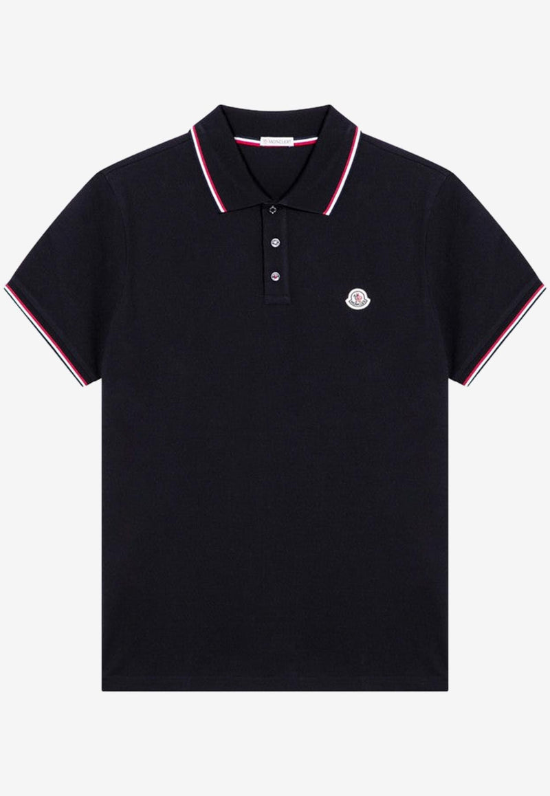 Moncler Logo Patch Polo T-shirt Blue 8A703-0084556/P_MONCL-77X