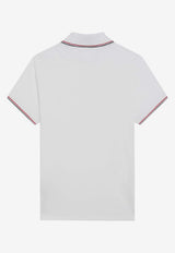 Moncler Logo Patch Polo T-shirt White 8A7030084556/R_MONCL-001