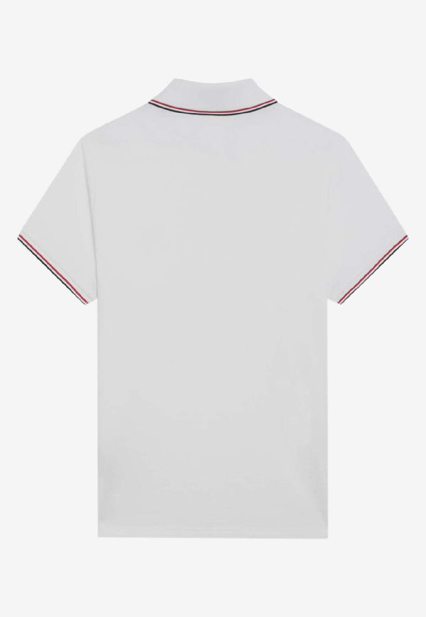 Moncler Logo Patch Polo T-shirt White 8A7030084556/R_MONCL-001