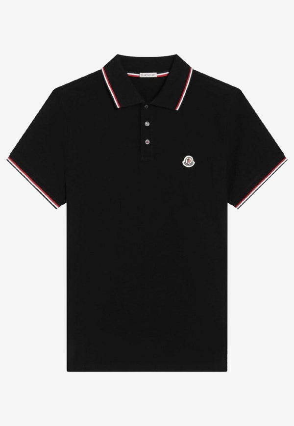 Moncler Logo Patch Polo T-shirt Black 8A7030084556/R_MONCL-999