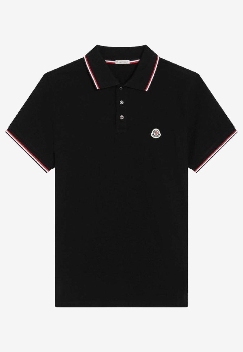 Moncler Logo Patch Polo T-shirt Black 8A7030084556/R_MONCL-999