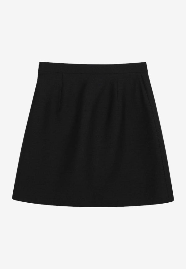Valentino  Metal-V Mini Skirt Black 8B3RAEH21CF/S_VALE-0NO