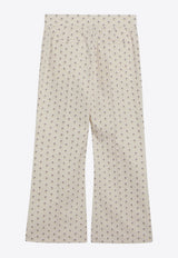 Valentino Floral Jacquard Straight-Leg Pants Ivory 8B3RB6Y0A4K/S_VALE-AUW