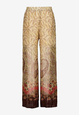 Valentino Pekin Voyage Paisley Print Silk Pants Multicolor 8B3RB746A54 BR9