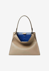 Medium Way Semi-Gloss Calf Leather Shoulder Bag