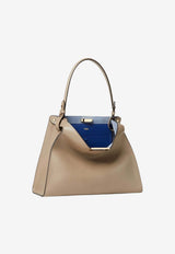 Medium Way Semi-Gloss Calf Leather Shoulder Bag