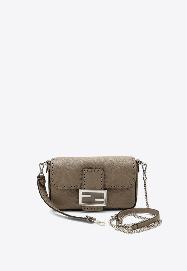 Fendi Mini Baguette Calf Leather Shoulder Bag Dove 8BS017ARBB/O_FENDI-F04Y9