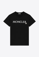 Moncler Logo Print Crewneck T-shirt Black 8C000-1189AIJ/P_MONCL-999