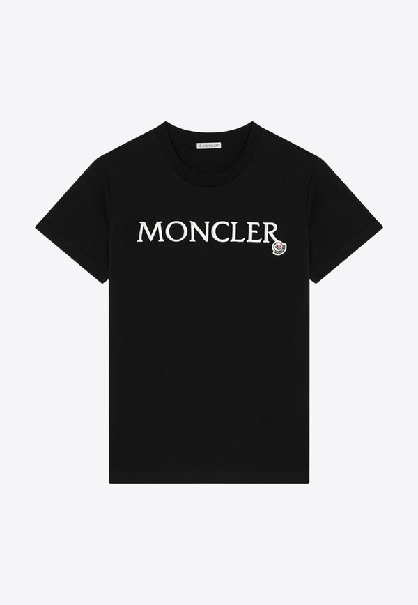 Moncler Logo Print Crewneck T-shirt Black 8C000-1189AIJ/P_MONCL-999