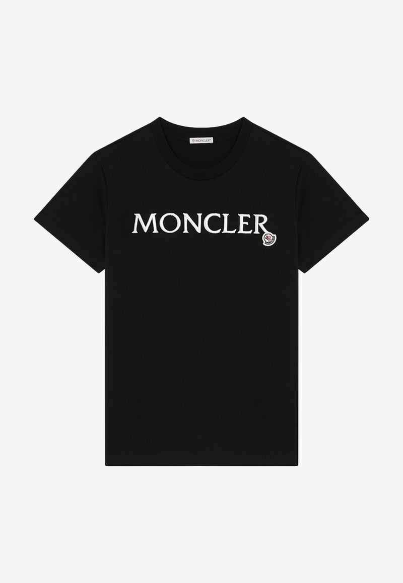 Moncler Logo Print Crewneck T-shirt Black 8C000-1189AIJ/P_MONCL-999