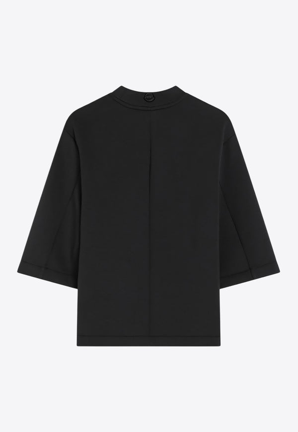 Moncler Asymmetric Hem Short-Sleeved T-shirt 8C0000289A8K/R_MONGE-999