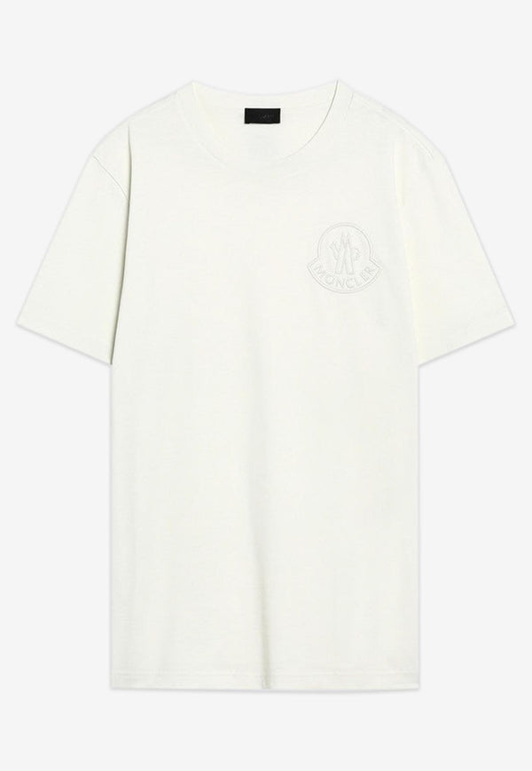 Moncler Logo Patch Short-Sleeved T-shirt White 8C0002689AYW/R_MONCL-031