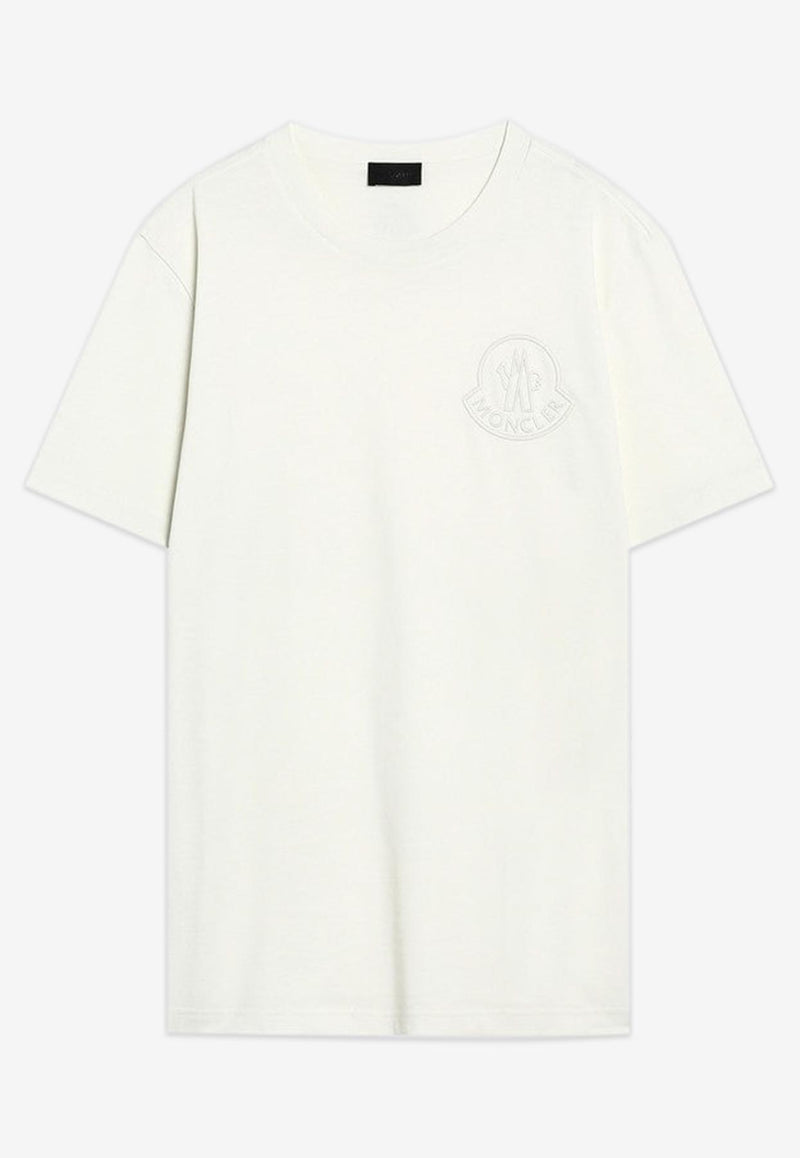 Moncler Logo Patch Short-Sleeved T-shirt White 8C0002689AYW/R_MONCL-031