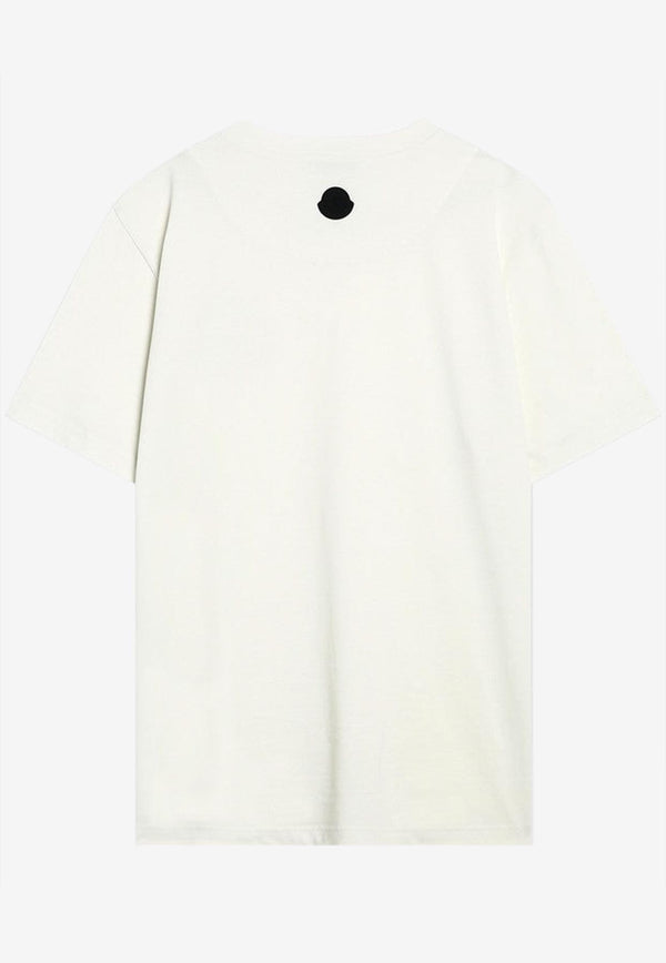 Moncler Logo Patch Short-Sleeved T-shirt White 8C0002689AYW/R_MONCL-031