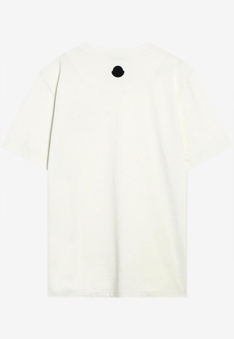 Moncler Logo Patch Short-Sleeved T-shirt White 8C0002689AYW/R_MONCL-031
