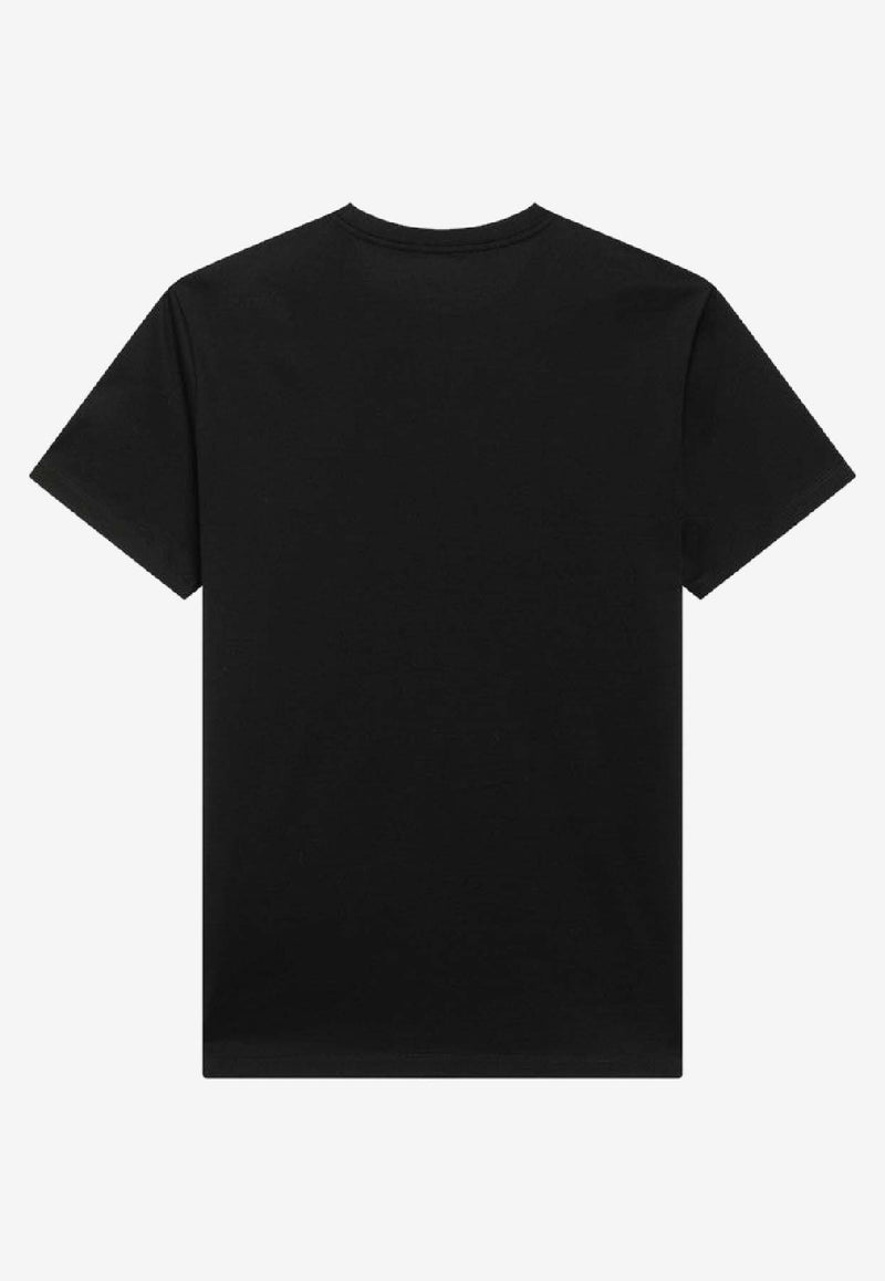 Moncler Logo Patches Crewneck T-shirt Black 8C000358390Y/R_MONCL-999