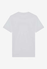 Moncler Logo Print Crewneck T-shirt White 8C000368390T/R_MONCL-001