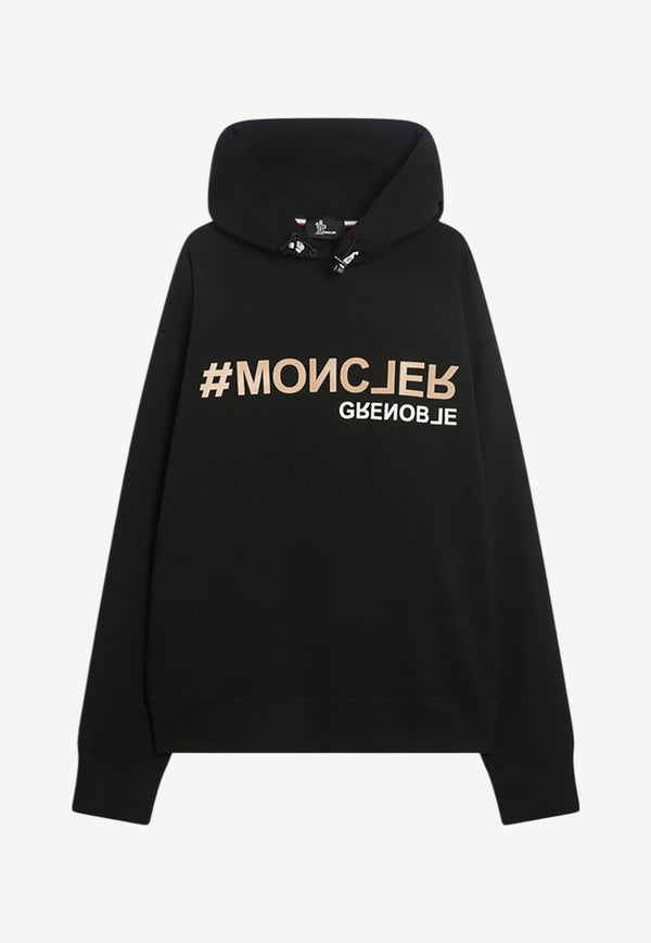 Moncler Grenoble Logo Print Hooded Sweatshirt Black 8G000-3280451/P_MONGR-999