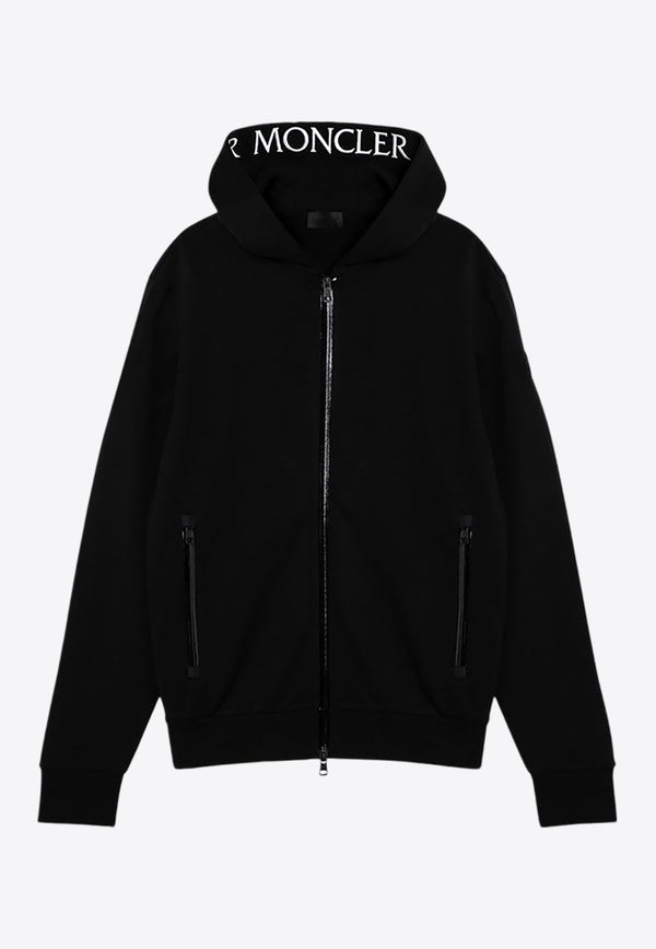 Moncler Contrasting Logo Zip-Up Hoodie Black 8G000-81V8183/P_MONCL-999