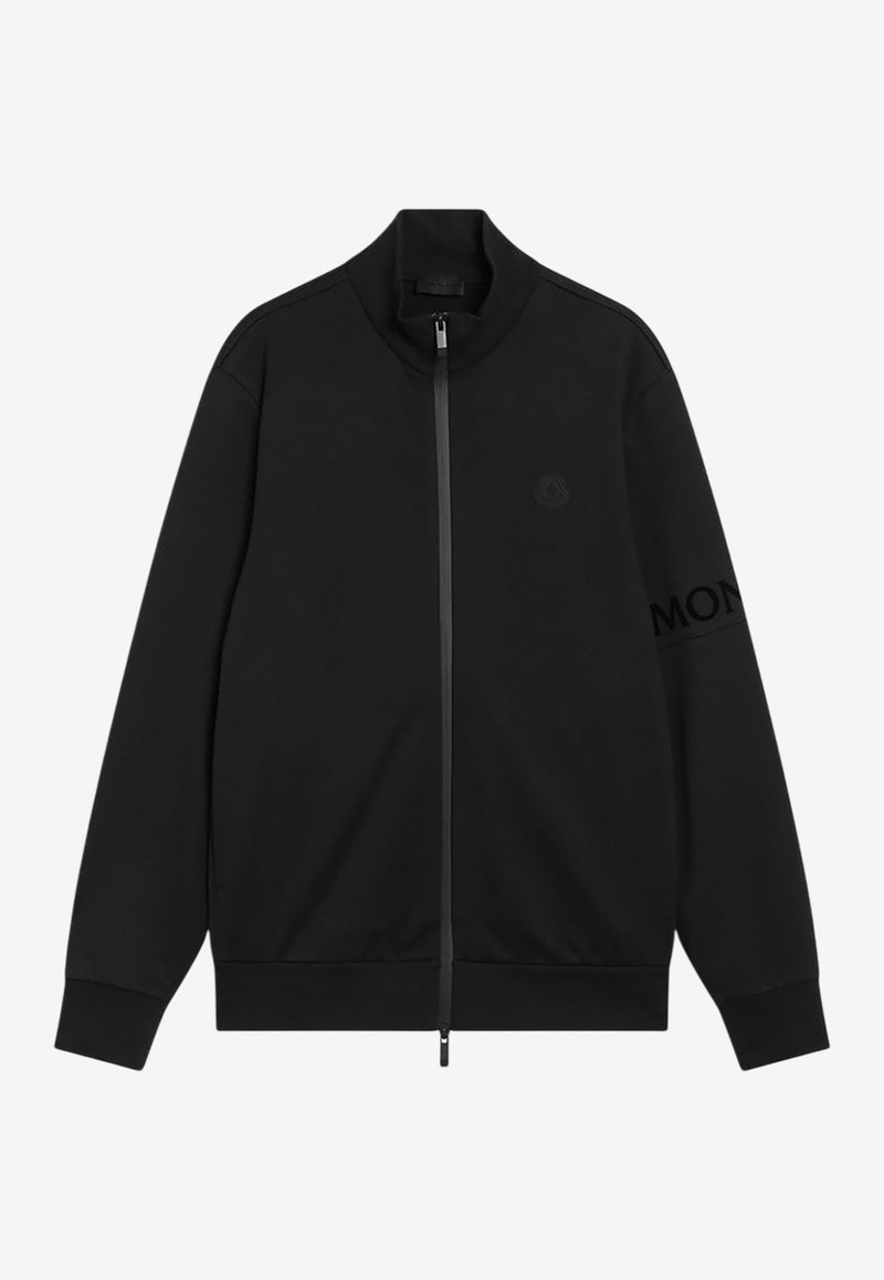 Moncler Zip-Up Sweatshirt with Logo-Patch 8G0005689AZY/R_MONCL-999