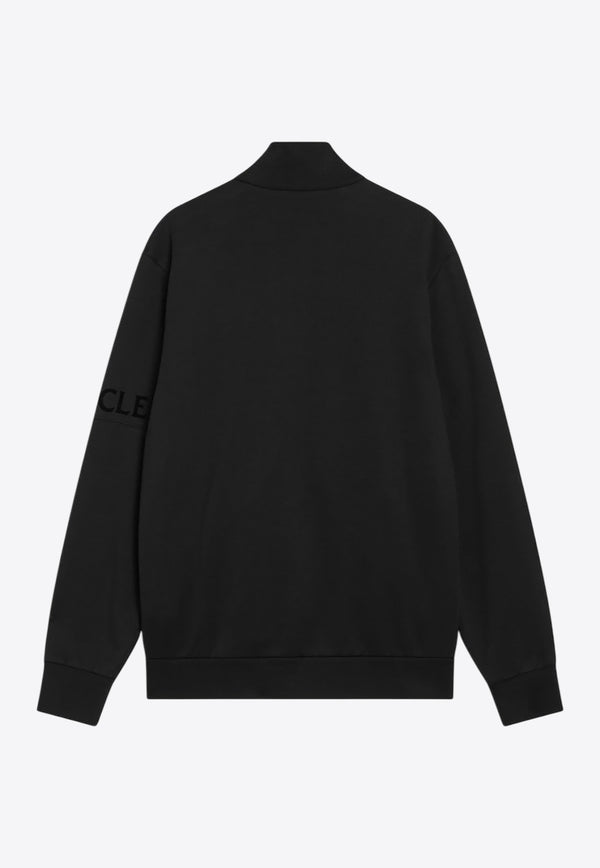 Moncler Zip-Up Sweatshirt with Logo-Patch 8G0005689AZY/R_MONCL-999