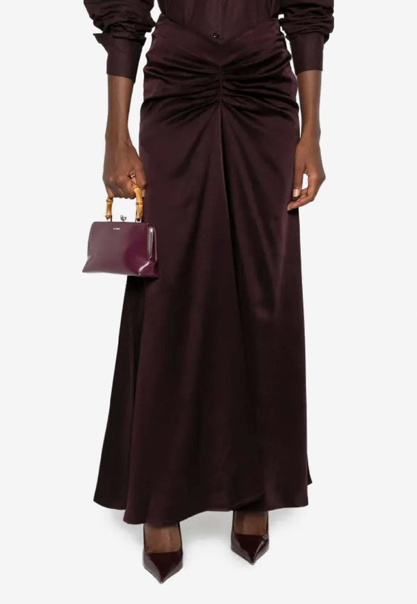Raquel Diniz Elis Gathered Maxi Skirt Bordeaux 8L00011 NUZ0001 00000_302_BORDEAUX