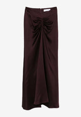 Raquel Diniz Elis Gathered Maxi Skirt Bordeaux 8L00011 NUZ0001 00000_302_BORDEAUX