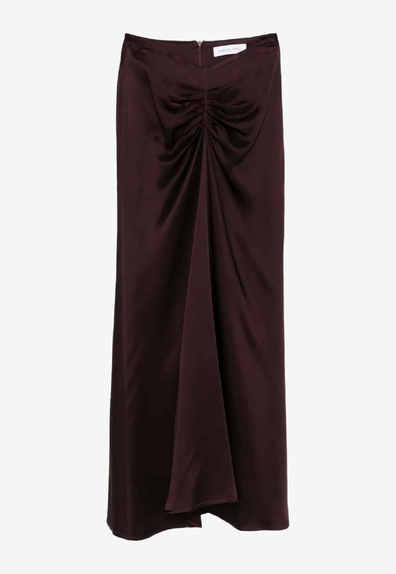 Raquel Diniz Elis Gathered Maxi Skirt Bordeaux 8L00011 NUZ0001 00000_302_BORDEAUX