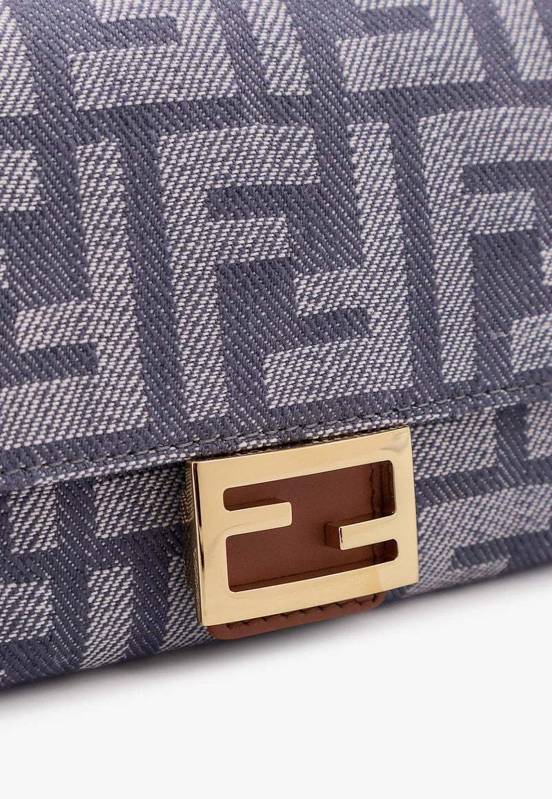 Fendi Baguette FF Jacquard  Chain Clutch Blue 8M0365AUT4F1SXQ_MIRTO+DARK NUT+OS_29853180