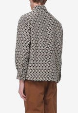 Valentino Toute La V Jacquard Overshirt Beige 8V3CIO12B85 K85