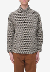 Valentino Toute La V Jacquard Overshirt Beige 8V3CIO12B85 K85