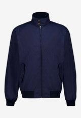 Valentino Jacquard Zip-Up Bomber Jacket Navy 8V3CIO12B97 AKQ