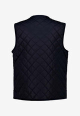 Valentino V-neck Quilted Vest Navy 8V3CMB07713 598