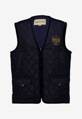 Valentino V-neck Quilted Vest Navy 8V3CMB07713 598