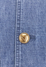 Valentino Denim Field Jacket Blue 8V3DCH30AL4 558