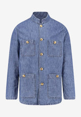 Valentino Denim Field Jacket Blue 8V3DCH30AL4 558