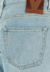 Valentino Logo Patch Straight-Leg Jeans Blue 8V3DE14CBA5 508