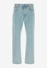 Valentino Logo Patch Straight-Leg Jeans Blue 8V3DE14CBA5 508