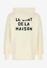 Valentino Le Chat De La Maison Print Hooded Sweatshirt Ivory 8V3MF28NBD1 A03