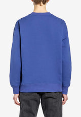 Valentino Panther Print Crewneck Sweatshirt Blue 8V3MF29NBAU 9SE