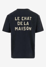 Valentino Le Chat De La Maison Print T-shirt  Navy 8V3MG16PBD0 598