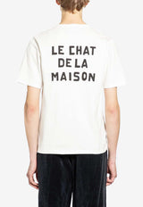 Valentino Le Chat De La Maison Print T-shirt  Ivory 8V3MG16PBD0 A03