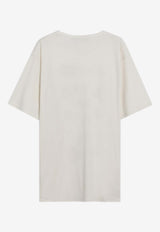 Valentino Le Chat De La Maison Icon Muse Anti Hero T-shirt Ivory 8V3MG18BBBU/S_VALE-0AN