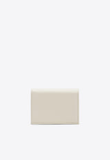 Valentino VLogo Signature Leather Wallet  Ivory 8W0P0AJ3SNP/S_VALE-I16