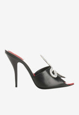 Valentino Viper Heart 105 Leather Mules Black 8W0S0PD7HIZ EDM