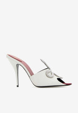Valentino Viper Heart 105 Leather Mules White 8W0S0PD7HIZ HI7