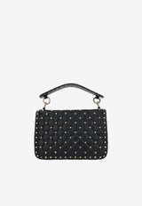 Valentino Medium Rockstud Spike Leather Crossbody Bag Black 8W2B0122NAP 0NO