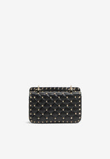 Valentino Small Rockstud Spike Leather Crossbody Bag Black 8W2B0123NAP 0NO